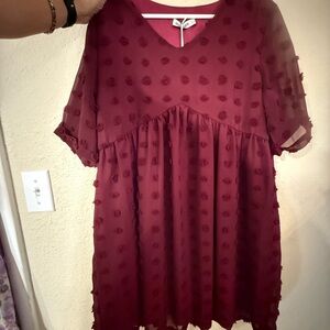 Grace Karin Burgundy Dress